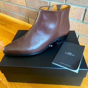 Coach Leather Ankle Boots